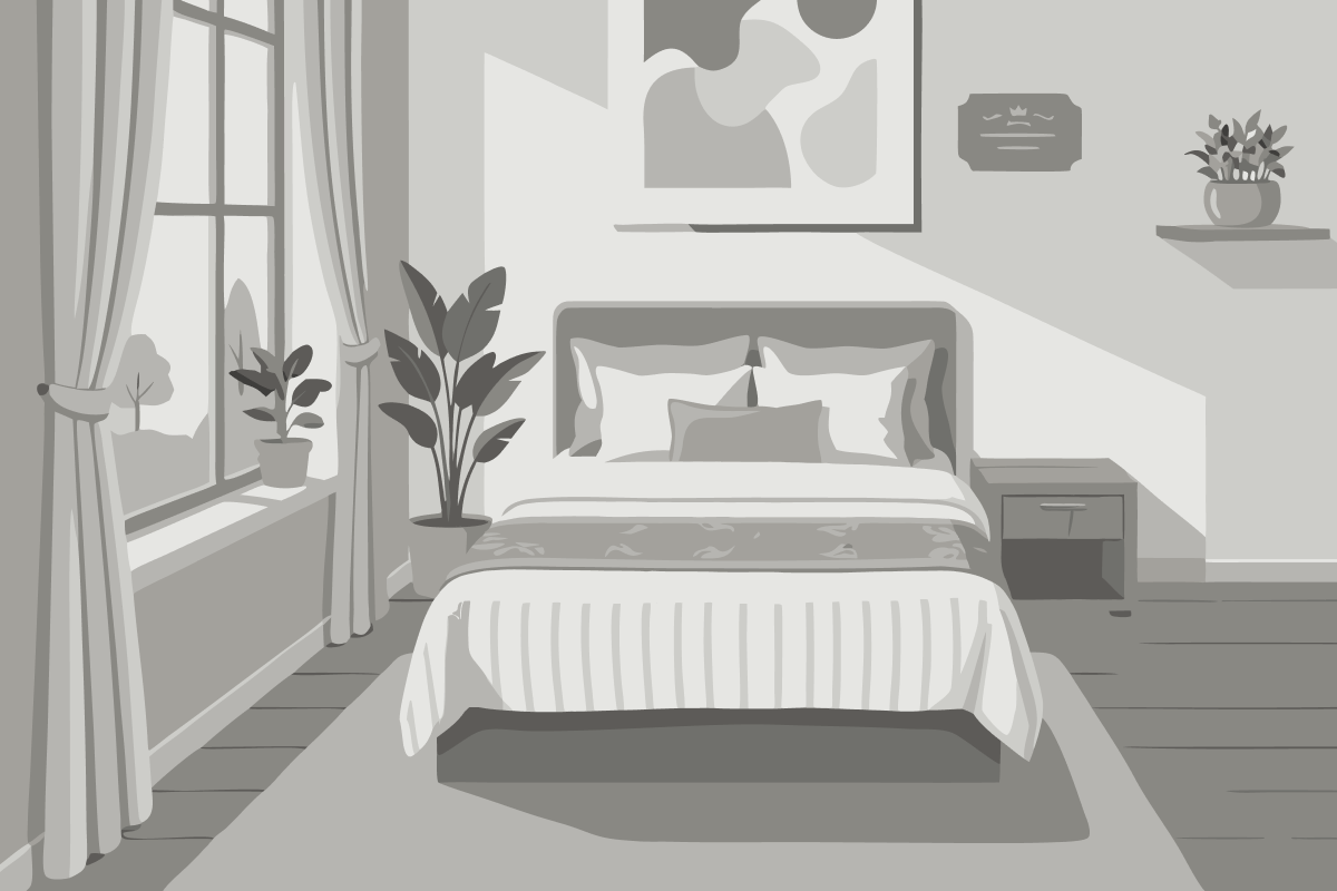 Apartment mit 2 Schlafzimmern und Dusche